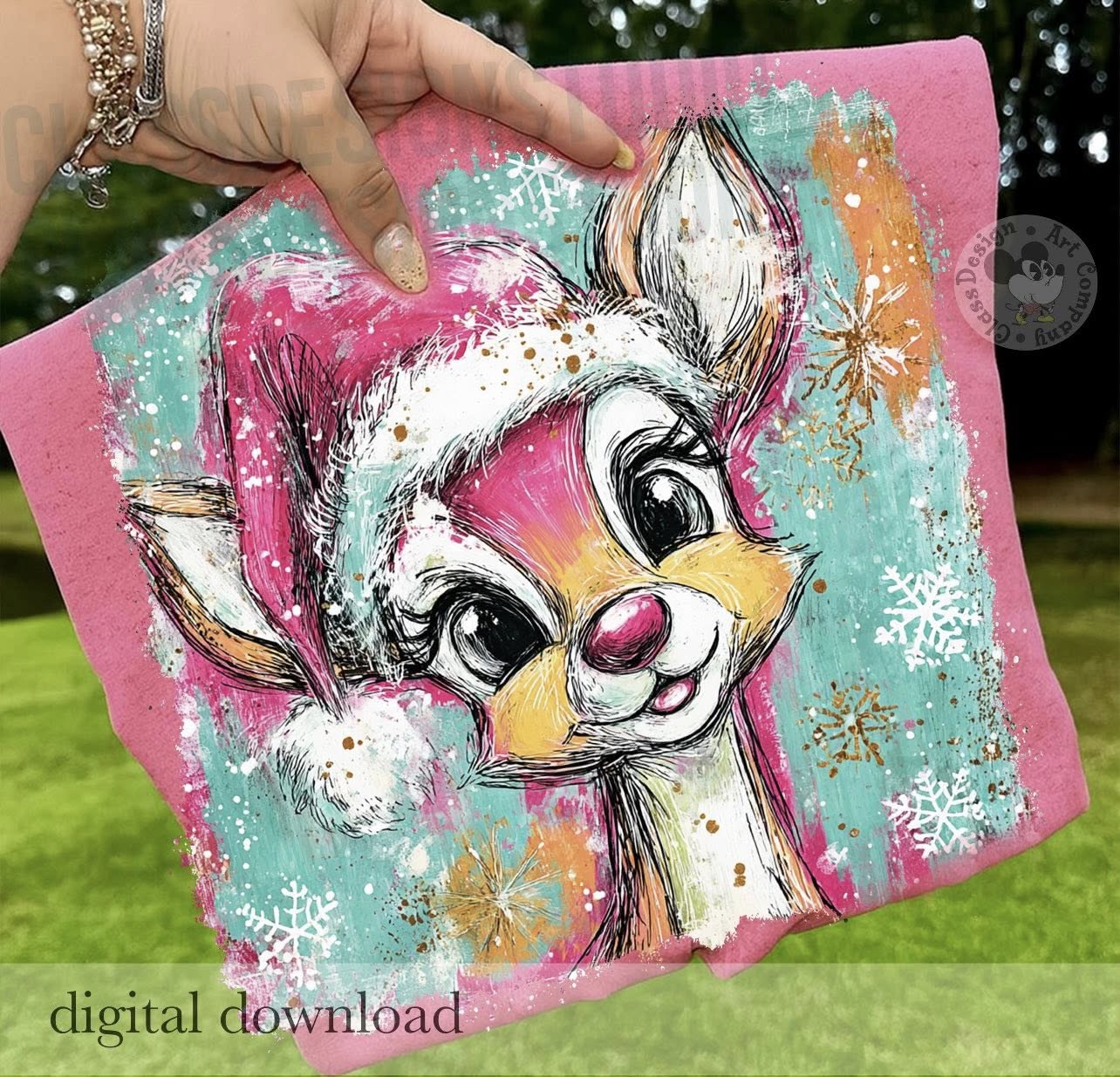 Pink Reindeer Sweatshirt