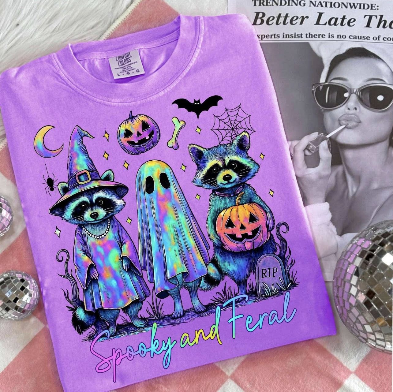 Spooky and Feral Holographic Premium Tee