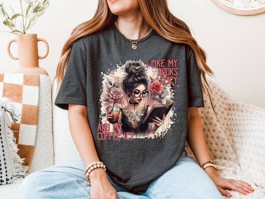 Spicy Books, Icy Coffee Shirt