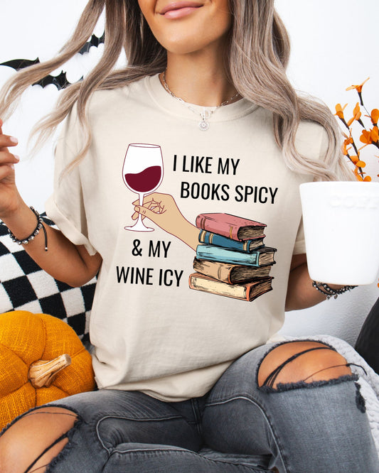 Spicy Books, Icy Wine Shirt