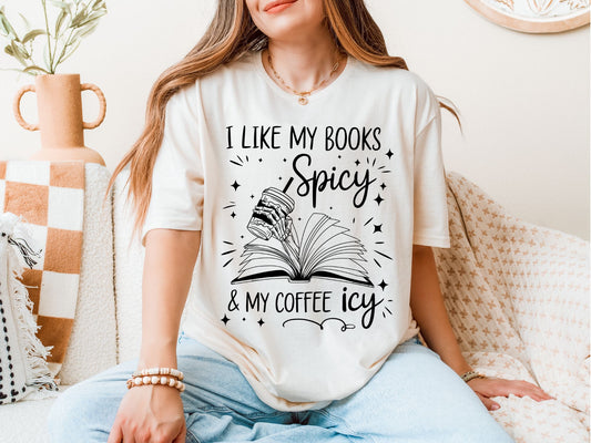Spicy Books, Icy Coffee Shirt